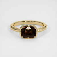 1.44 Ct. Brown Sapphire Ring, 18K Yellow Gold 1