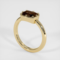 1.44 Ct. Brown Sapphire Ring, 18K Yellow Gold 2