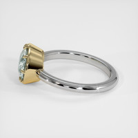 4.70 Ct. Bluish Green Sapphire Ring, 14K Yellow & White 4