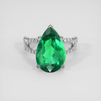 5.92 Ct. Emerald Ring, Platinum 950 1