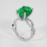 5.92 Ct. Emerald Ring, Platinum 950 2
