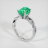 3.13 Ct. Emerald Ring, Platinum 950 2