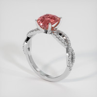 2.55 Ct. Padparadscha Sapphire Ring, Platinum 950 2