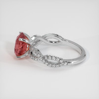 2.55 Ct. Padparadscha Sapphire Ring, Platinum 950 4