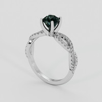 1.28 Ct. Green Sapphire Ring, Platinum 950 2