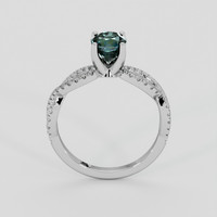 1.28 Ct. Green Sapphire Ring, Platinum 950 3