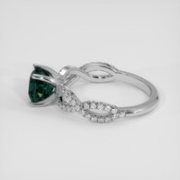 2.00 Ct. Greenish Blue Sapphire Ring, Platinum 950 4