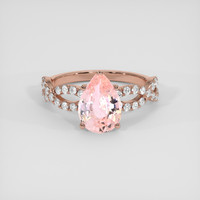 2.03 Ct. Padparadscha Sapphire Ring, 14K Rose Gold 1