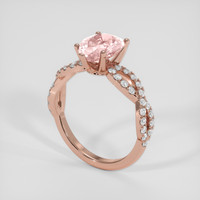 2.03 Ct. Padparadscha Sapphire Ring, 14K Rose Gold 2