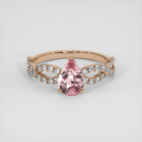 1.59 Ct. Padparadscha Sapphire Ring, 14K Rose Gold 1