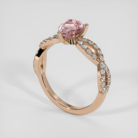 1.59 Ct. Padparadscha Sapphire Ring, 14K Rose Gold 2