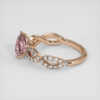 1.59 Ct. Padparadscha Sapphire Ring, 14K Rose Gold 4