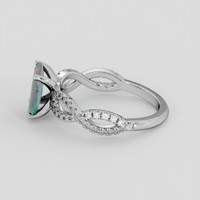 0.98 Ct. Multi Color Opal Ring, 10K White Gold 4