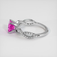 1.32 Ct. Pink Sapphire Ring, 14K White Gold 4