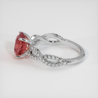 2.55 Ct. Padparadscha Sapphire Ring, 14K White Gold 4