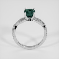 2.00 Ct. Greenish Blue Sapphire Ring, 14K White Gold 3