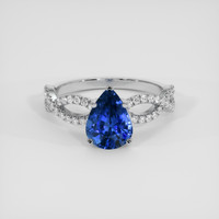 2.24 Ct. Blue Sapphire Ring, 14K White Gold 1