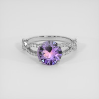 1.77 Ct. Purple Sapphire Ring, 18K White Gold 1