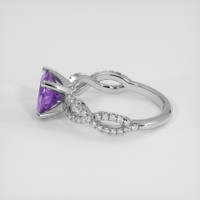 1.77 Ct. Purple Sapphire Ring, 18K White Gold 4