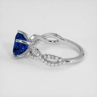 2.24 Ct. Blue Sapphire Ring, 18K White Gold 4