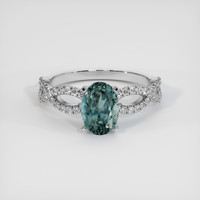 1.44 Ct. Sapphire Ring, 18K White Gold 1