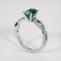 1.44 Ct. Sapphire Ring, 18K White Gold 2