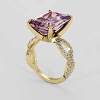 10.17 Ct. Bi Color Ametrine Ring, 10K Yellow Gold 2
