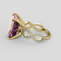 10.17 Ct. Bi Color Ametrine Ring, 10K Yellow Gold 4