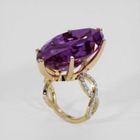 33.70 Ct. Purple Amethyst Ring, 14K Yellow Gold 2
