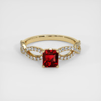 1.65 Ct. Ruby Ring, 14K Yellow Gold 1