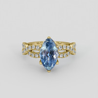 2.67 Ct. Blue Sapphire Ring, 14K Yellow Gold 1