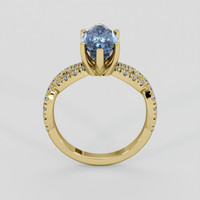 2.67 Ct. Blue Sapphire Ring, 14K Yellow Gold 3