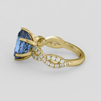 2.67 Ct. Blue Sapphire Ring, 14K Yellow Gold 4