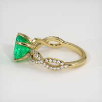 1.33 Ct. Emerald Ring, 18K Yellow Gold 4
