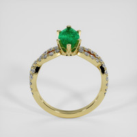 1.08 Ct. Emerald Ring, 18K Yellow Gold 3