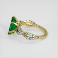 1.08 Ct. Emerald Ring, 18K Yellow Gold 4
