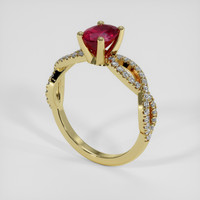1.17 Ct. Ruby Ring, 18K Yellow Gold 2