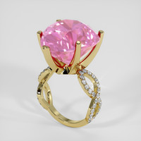 33.61 Ct. Pink Sapphire Ring, 18K Yellow Gold 2