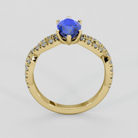 2.07 Ct. Blue Sapphire Ring, 18K Yellow Gold 3