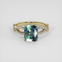 3.57 Ct. Bi Color Sapphire Ring, 18K Yellow Gold 1