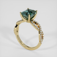 3.57 Ct. Bi Color Sapphire Ring, 18K Yellow Gold 2