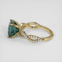 3.57 Ct. Bi Color Sapphire Ring, 18K Yellow Gold 4