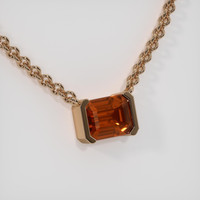 4.55 Ct. Gemstone Necklace, 14K Rose Gold 2