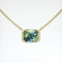 1.52 Ct. Bi Color Sapphire Necklace, 14K Yellow Gold 1
