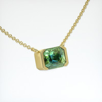 1.52 Ct. Bi Color Sapphire Necklace, 14K Yellow Gold 2