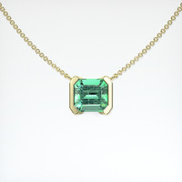 1.75 Ct. Emerald Necklace, 18K Yellow Gold 1