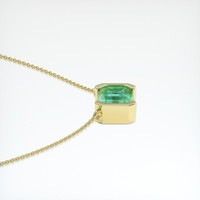 1.75 Ct. Emerald Necklace, 18K Yellow Gold 3