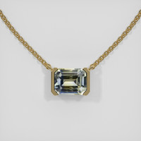 1.49 Ct. Sapphire Necklace, 18K Yellow Gold 1
