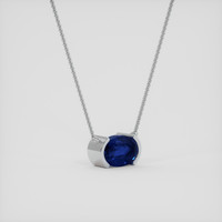 2.80 Ct. Blue Sapphire Necklace, Platinum 950 2
