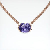 2.28 Ct. Color Change Sapphire Necklace, 14K Rose Gold 1